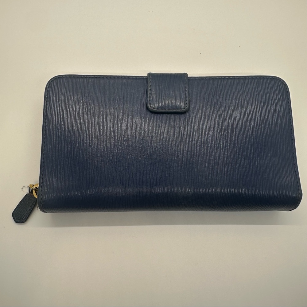 Prada Vitello Move Saffiano Leather Gold Hardware Long Continental Wallet - Picture 5 of 14